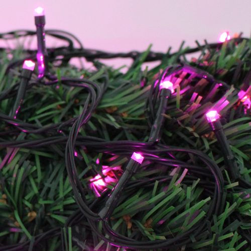 Xmas füzér kültéri programozható 100 LED 15m pink távirányítós